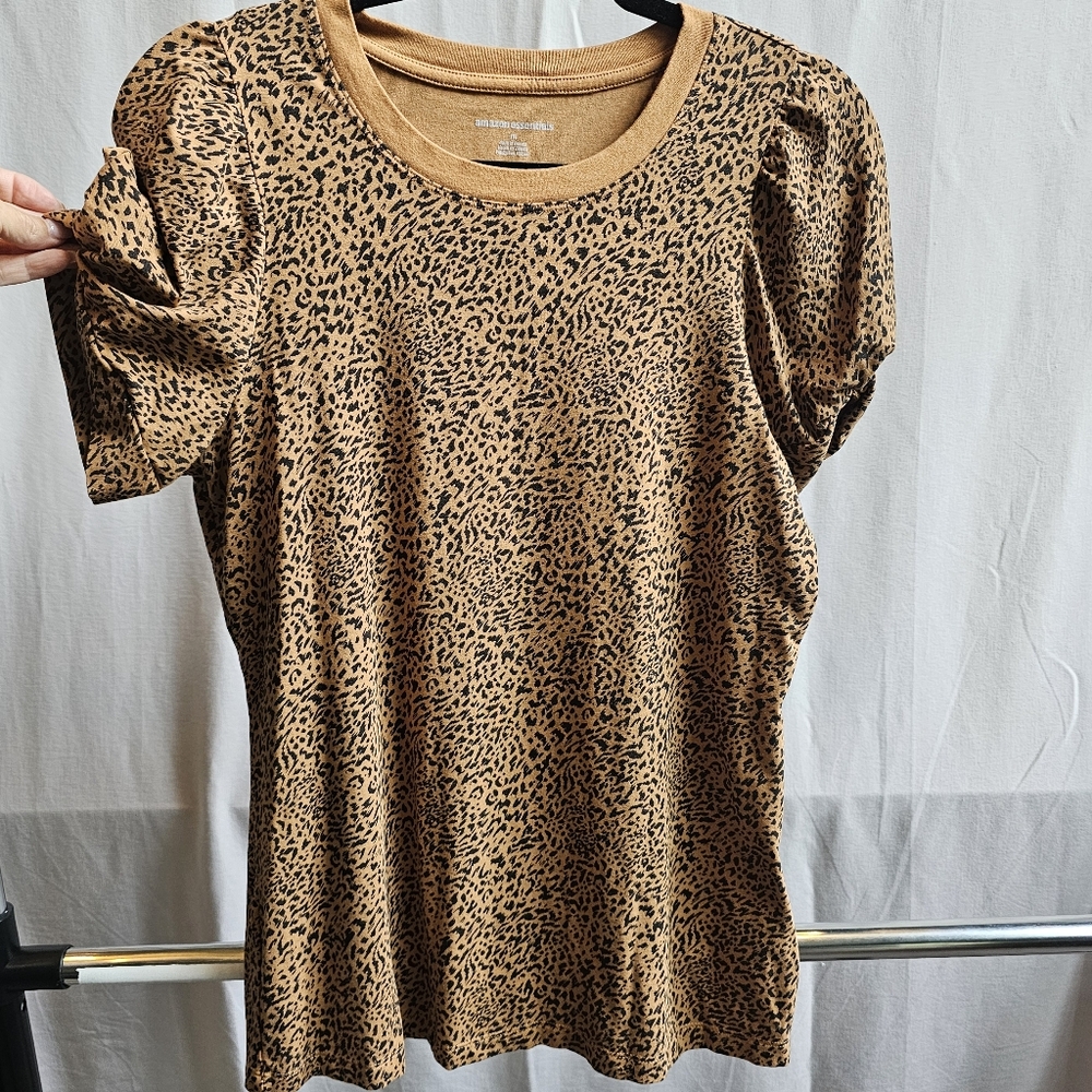 Amazon Essentials Tan Leopard Print Women's Top